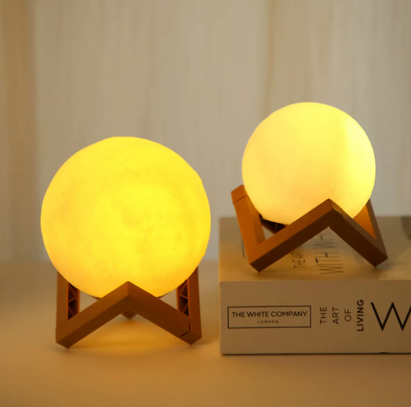 Moon Lamp glowing warm
